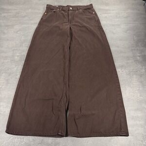 Gap Wide Leg Jeans Womens 28/6R Brown High Rise Cotton Denim Trousers